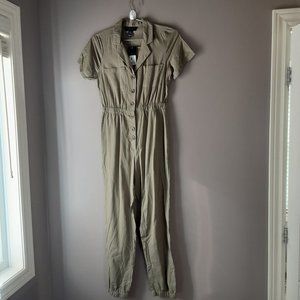 Streetwear Society Khaki Green Cotton Jumpsuit New! Size Small
